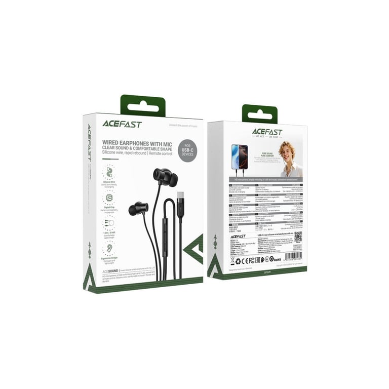 Навушники Acefast L10 USB-C Black (6974316285335) - фото 4