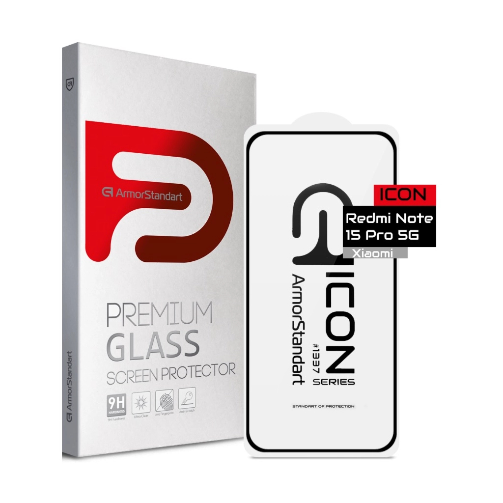Скло захисне Armorstandart Icon Xiaomi Redmi Note 15 Pro 5G (ARM90803) - фото 1 Скло захисне Armorstandart Icon Xiaomi Redmi Note 15 Pro 5G (ARM90803) - фото 1
