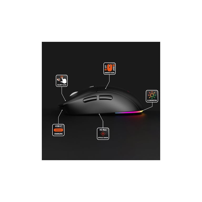 Мишка Media-Tech MT1124 Wireless Black (MT1124) - фото 8