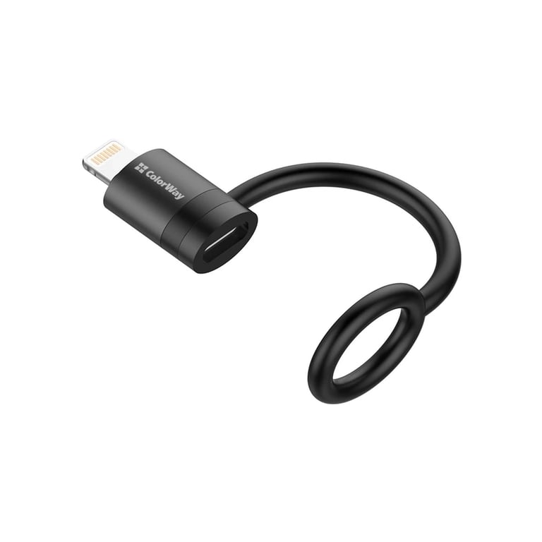 Перехідник USB-C F to Lightning M black ColorWay (CW-AD-LC) - фото 2