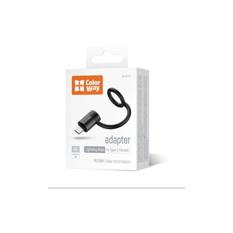 Перехідник USB-C F to Lightning M black ColorWay (CW-AD-LC) - фото 6