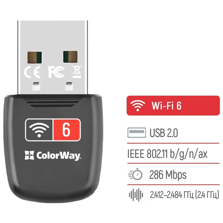 Мережева карта Wi-Fi ColorWay CW-AD-W1 - фото 6
