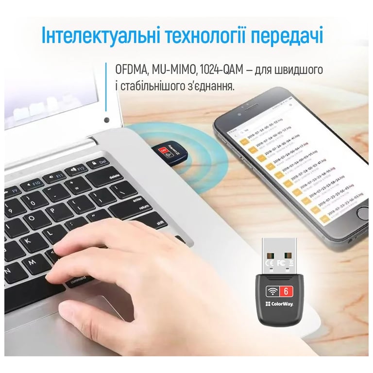 Мережева карта Wi-Fi ColorWay CW-AD-W1 - фото 8