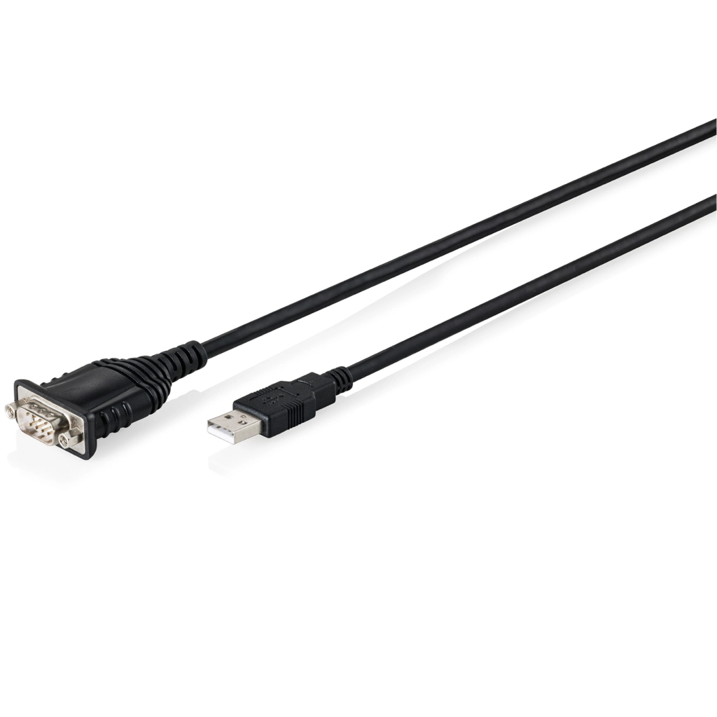 Кабель для передачі даних USB 2.0 AM to COM 1.8m DB9 RS232 FT232RNL black Digitus (DA-70172) - фото 1