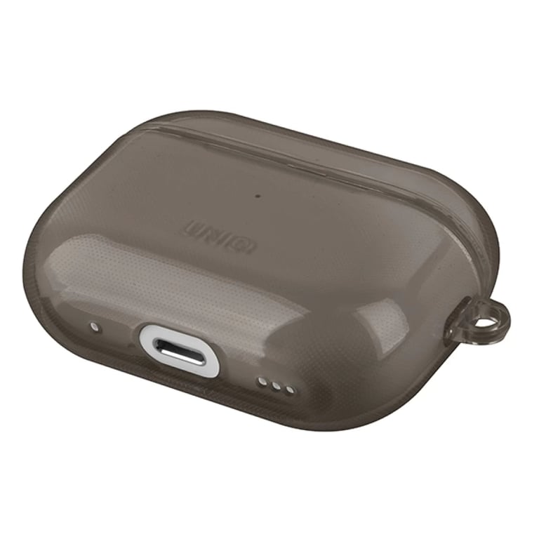 Чохол для навушників Uniq Glase AirPods Pro 2 gen Glossy Smoke (8886463683590) - фото 2