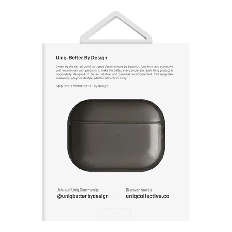 Чохол для навушників Uniq Glase AirPods Pro 2 gen Glossy Smoke (8886463683590) - фото 4