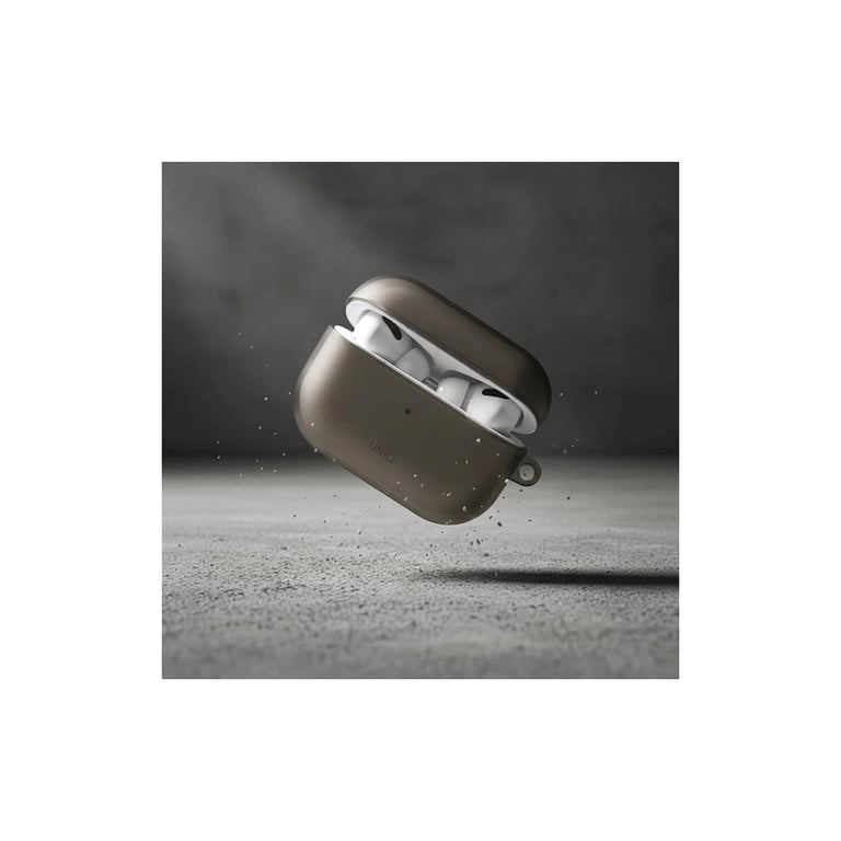 Чохол для навушників Uniq Glase AirPods Pro 2 gen Glossy Smoke (8886463683590) - фото 5