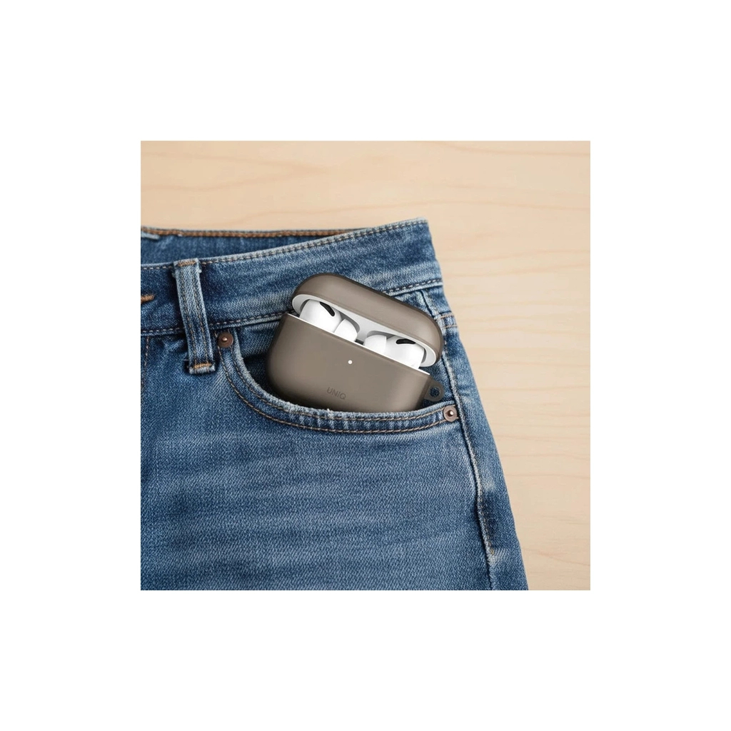 Чохол для навушників Uniq Glase AirPods Pro 2 gen Glossy Smoke (8886463683590) - фото 6 Чохол для навушників Uniq Glase AirPods Pro 2 gen Glossy Smoke (8886463683590) - фото 6