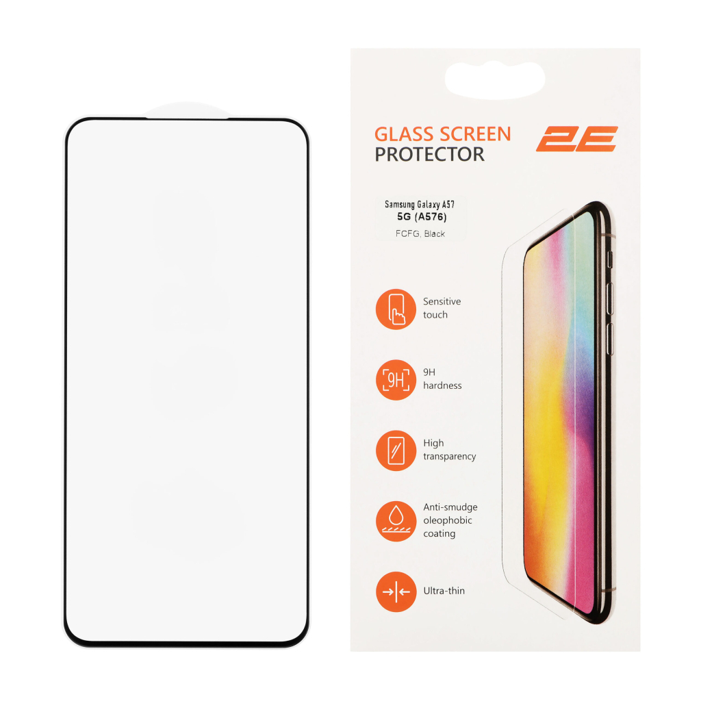 Скло захисне 2E 2.5D FCFG Samsung Galaxy A57 5G (A576) Black (2E-G-A57-SMFCFG-BB) - фото 1 Скло захисне 2E 2.5D FCFG Samsung Galaxy A57 5G (A576) Black (2E-G-A57-SMFCFG-BB) - фото 1