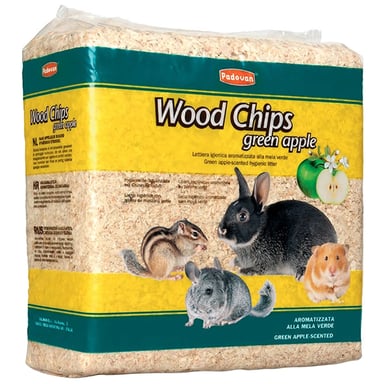 Наповнювач для гризунів Padovan Wood Chips Green Apple 1 кг (8001254000169) - фото 1