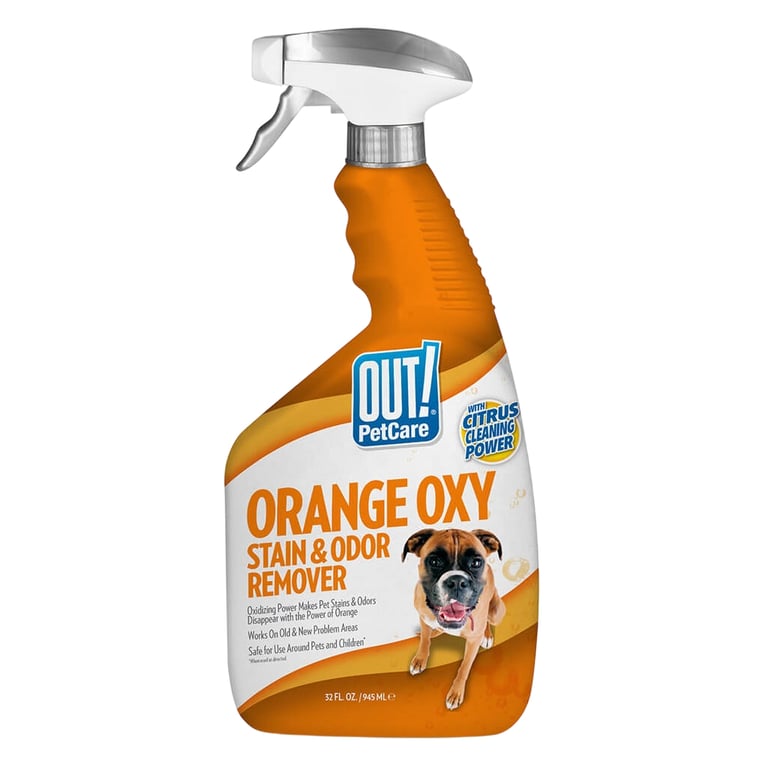 Спрей для тварин OUT! Orange Oxy Stain & Odor Remover для видалення плям і запаху від життєдіяльності собак та котів 9 (0010279700624) - фото 1
