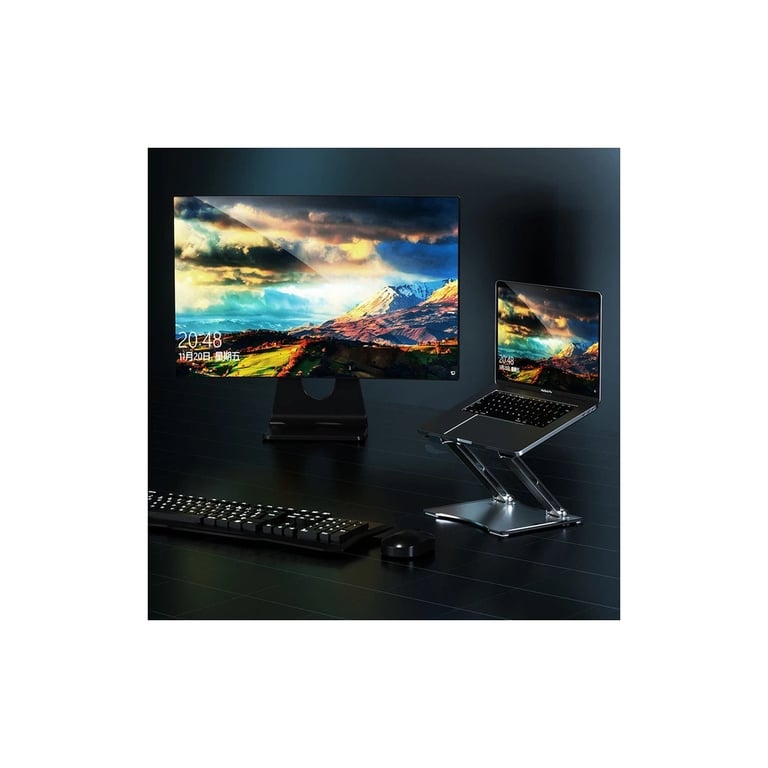 Підставка до ноутбука RTAKO RS-CP75A Dual-Layer Carbon Steel Laptop Stand (6930539527331) - фото 6