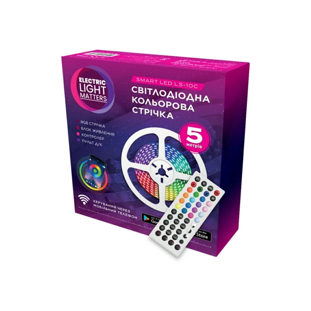 Світлодіодна стрічка ELM LS-10C 10W/12V/30-5050/RGB 5м (19-0015) - фото 1 Світлодіодна стрічка ELM LS-10C 10W/12V/30-5050/RGB 5м (19-0015) - фото 1