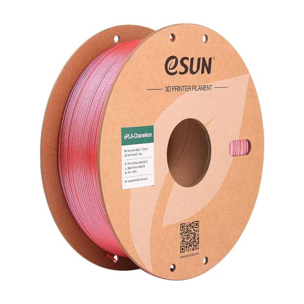 Пластик для 3D-принтера eSUN ePLA Chameleon 1,75mm 1kg RASBERRY RED (EPLA-CHAMELEON-P175RR1) - фото 1 Пластик для 3D-принтера eSUN ePLA Chameleon 1,75mm 1kg RASBERRY RED (EPLA-CHAMELEON-P175RR1) - фото 1