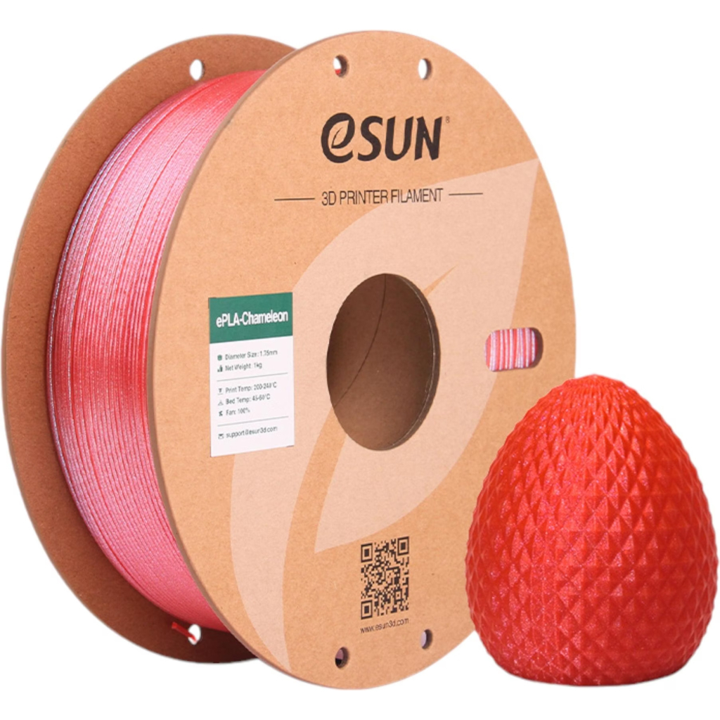 Пластик для 3D-принтера eSUN ePLA Chameleon 1,75mm 1kg RASBERRY RED (EPLA-CHAMELEON-P175RR1) - фото 2 Пластик для 3D-принтера eSUN ePLA Chameleon 1,75mm 1kg RASBERRY RED (EPLA-CHAMELEON-P175RR1) - фото 2