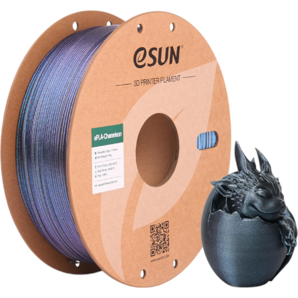 Пластик для 3D-принтера eSUN ePLA Chameleon 1,75mm 1kg TECH BLACK (EPLA-CHAMELEON-P175TB1) - фото 2 Пластик для 3D-принтера eSUN ePLA Chameleon 1,75mm 1kg TECH BLACK (EPLA-CHAMELEON-P175TB1) - фото 2
