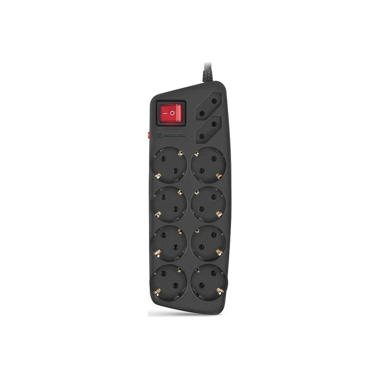 Мережевий фільтр живлення REAL-EL RS-Protect 505, 5m, black (EL122300046) - фото 1