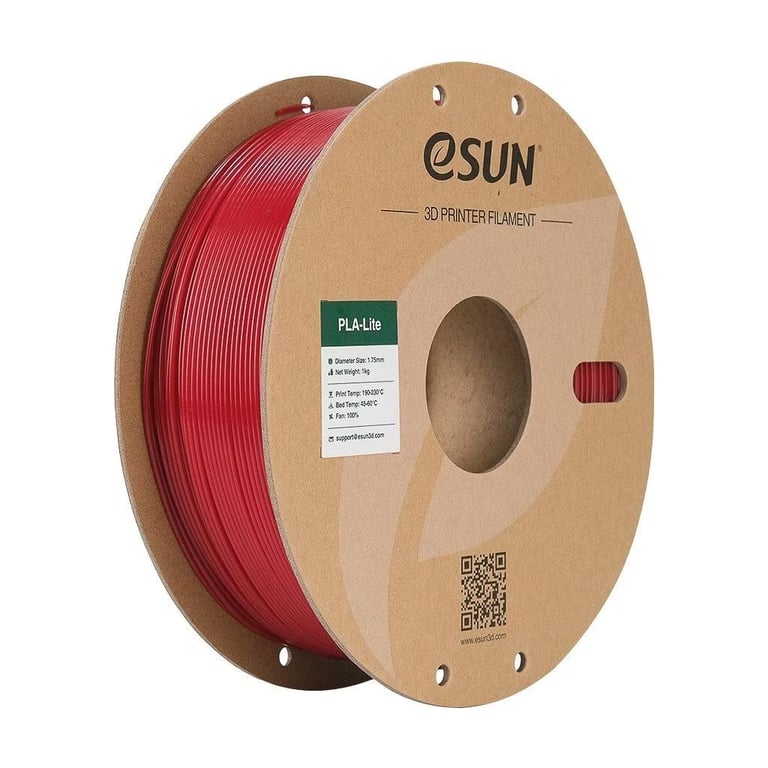 Пластик для 3D-принтера eSUN ePLA-LITE 1,75mm 1kg Red Fire Engine (EPLA-LITE-P175FR1) - фото 1