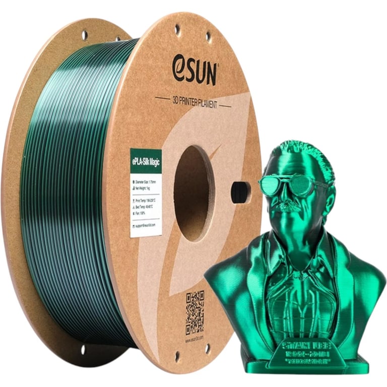 Пластик для 3D-принтера eSUN ePLA-Silk Magic 1кг, 1.75мм, Black Green (EPLA-SILKMAGIC-P175BG1) - фото 5