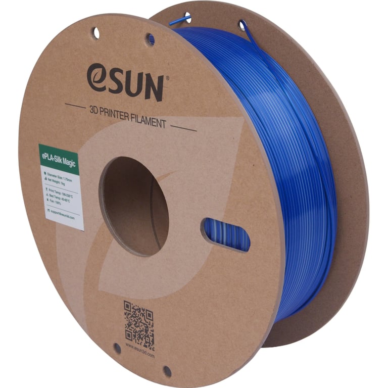 Пластик для 3D-принтера eSUN ePLA-Silk Magic 1кг, 1.75мм, Blue Silver (EPLA-SILKMAGIC-P175US1) - фото 2