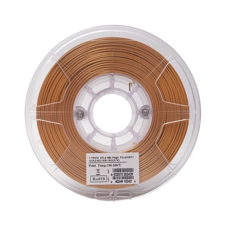 Пластик для 3D-принтера eSUN ePLA-Silk Magic 1кг, 1.75мм, Gold Silver (EPLA-SILKMAGIC-P175JS1) - фото 3