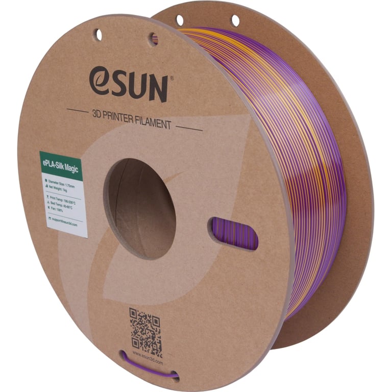 Пластик для 3D-принтера eSUN ePLA-Silk Magic 1кг, 1.75мм, Purple Gold (EPLA-SILKMAGIC-P175PJ1) - фото 2
