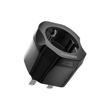 Перехідник EU to UK 220V black Essager (ECTZH-YCC01-Z) - фото 1