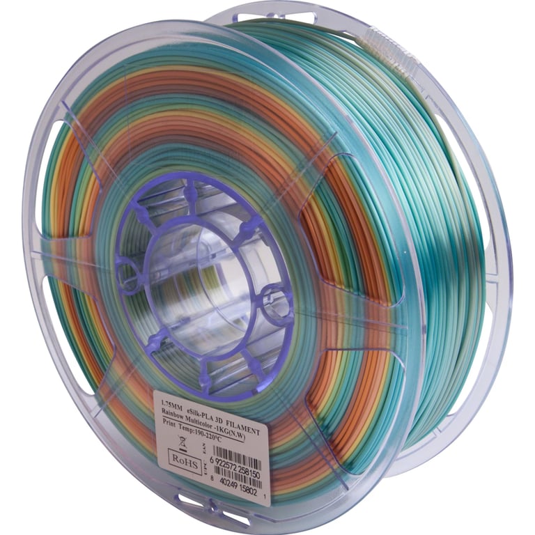Пластик для 3D-принтера eSUN ePLA-Silk 1,75mm 1kg RAINBOW (EPLA-SILK175RB1) - фото 1