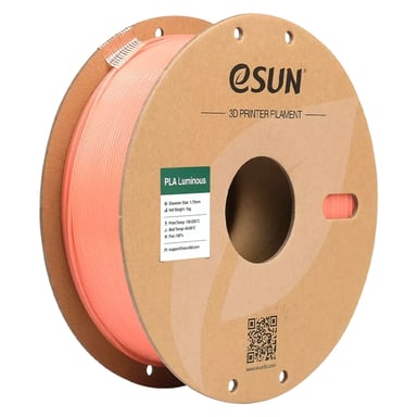 Пластик для 3D-принтера eSUN PLA- Luminous 1.75мм, 1кг, ORANGE (EPLA-LUMINOUS175LO1) - фото 1