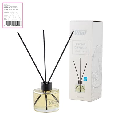 Ароматизатор для автомобіля VITOL Home Sticks Orangettes au Chocolat 130 мл (VHS05) - фото 1