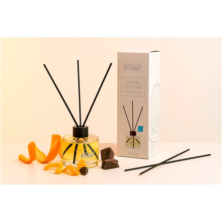 Ароматизатор для автомобіля VITOL Home Sticks Orangettes au Chocolat 130 мл (VHS05) - фото 7