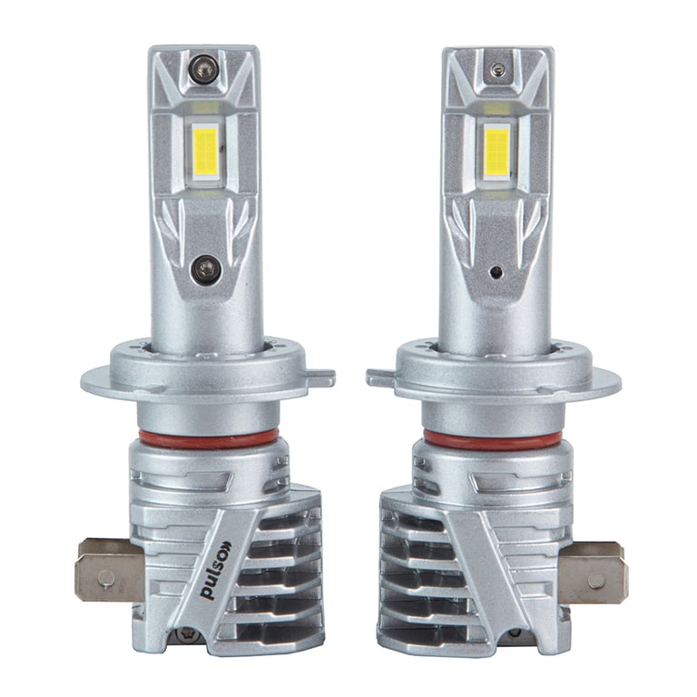 Автолампа PULSO LED-chips 7535/9-18v/2x28w/6000Lm/6500K (M6-H7) - фото 1