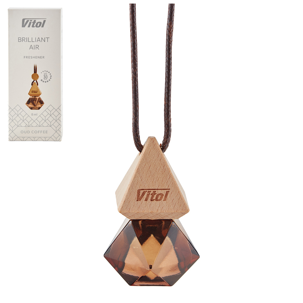 Ароматизатор для автомобіля VITOL Brilliant Air Oud Coffee 8мл (VBA03) - фото 1