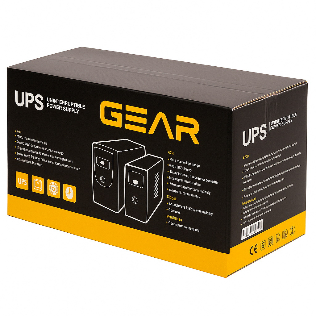 Пристрій безперебійного живлення GEAR GU-1000PLCD - фото 3 Пристрій безперебійного живлення GEAR GU-1000PLCD - фото 3