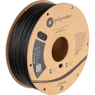 Пластик для 3D-принтера Polymaker PLA POLYLITE LW 1.75 mm 0,8kg BLACK (PA08001) - фото 1