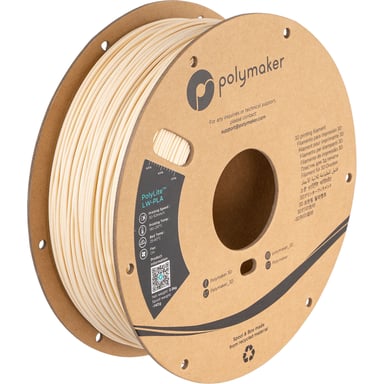 Пластик для 3D-принтера Polymaker PLA POLYLITE LW 1.75 mm 0,8kg WHITE (PA08002) - фото 1