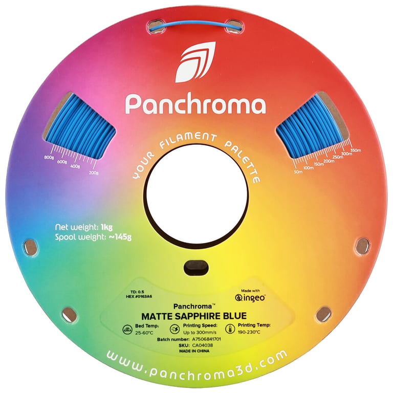 Пластик для 3D-принтера Polymaker PLA PANCHROMA MATTE 1,75mm 1kg SAPPHIRE BLUE (CA04038) - фото 2
