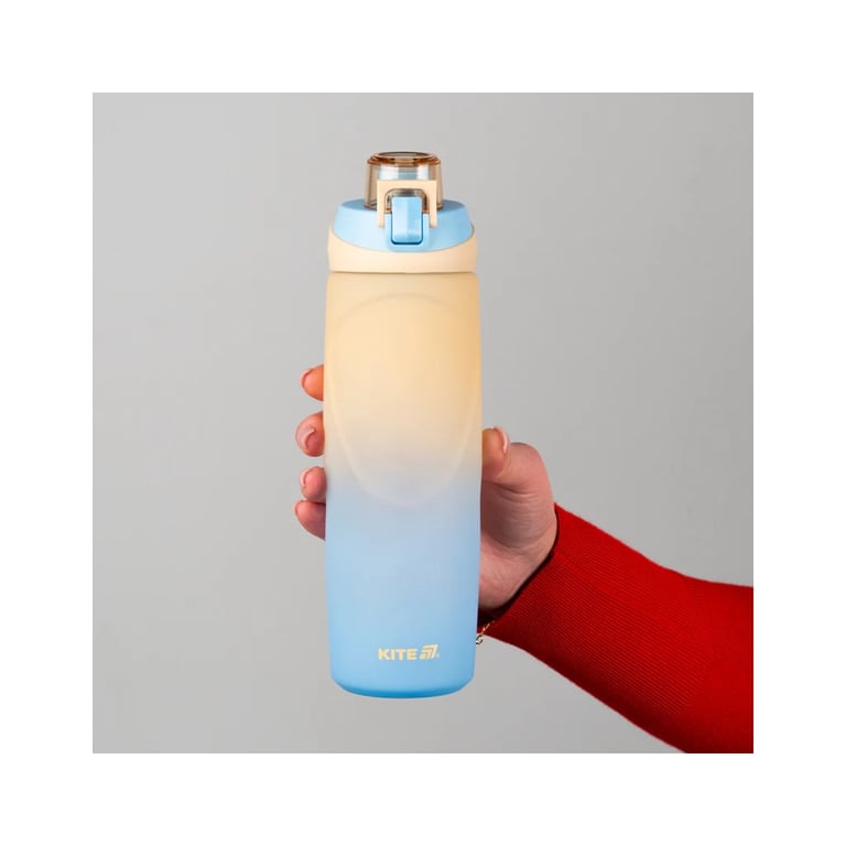 Пляшка для води Kite K26, 760 мл, бежево-синя (K26-1200-1) - фото 4
