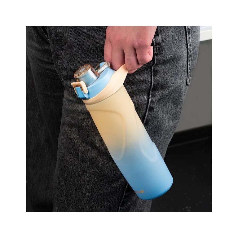 Пляшка для води Kite K26, 760 мл, бежево-синя (K26-1200-1) - фото 5