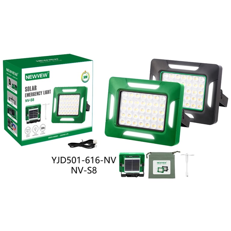 Ліхтар NEWVEW NV-S8 50W Solar Panel 1500mAh Green (NWVW-NV-S8-GN) - фото 5
