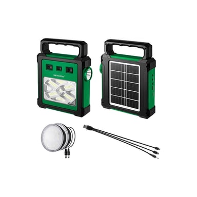 Ліхтар NEWVEW комплект NV-T260 Solar Panel 2400mAh (NWVW-NV-T260-GN) - фото 1
