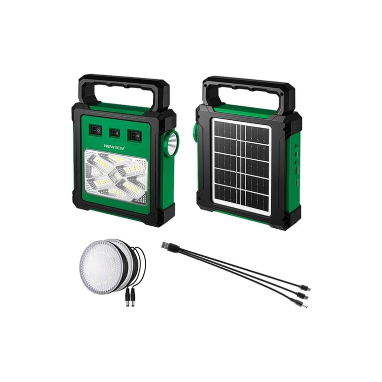 Ліхтар NEWVEW комплект NV-T260 Solar Panel 2400mAh (NWVW-NV-T260-GN) - фото 1