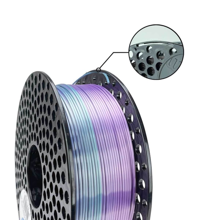 Пластик для 3D-принтера AzureFilm PLA SILK 1,75mm 1kg Rainbow Aurora (FL171-6145) - фото 2