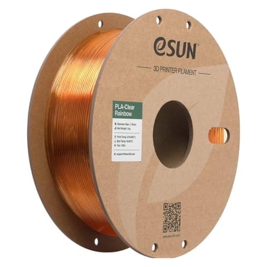 Пластик для 3D-принтера eSUN PLA Clear Rainbow 1,75mm 1kg FLAME-Crystal (PLA-CLRB175O-CF1P1) - фото 1