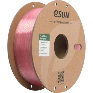 Пластик для 3D-принтера eSUN PLA Clear Rainbow 1,75mm 1kg PINK-Crystal (PLA-CLRB175O-CP1P1) - фото 1