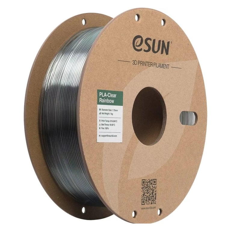 Пластик для 3D-принтера eSUN PLA Clear Rainbow 1,75mm 1kg PURPLE BLUE GREY (PLA-CLRB175RB-ZUH1P1)