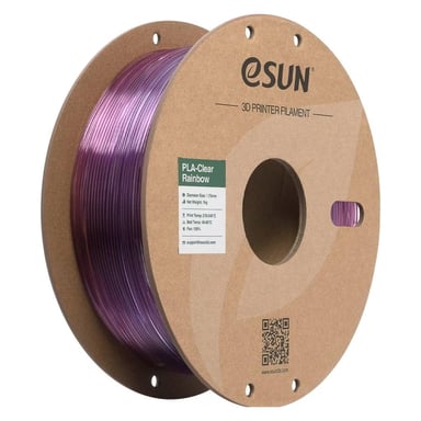 Пластик для 3D-принтера eSUN PLA Clear Rainbow 1,75mm 1kg PURPLE RED (PLA-CLRB175RB-ZR1P1) - фото 1