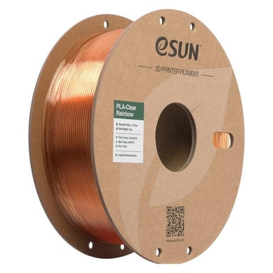 Пластик для 3D-принтера eSUN PLA Clear Rainbow 1,75mm 1kg YELLOW PINK (PLA-CLRB175RB-YP1P1) - фото 1