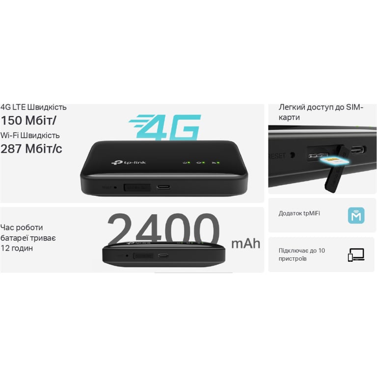 Мобільний Wi-Fi роутер TP-Link M7005 - фото 7