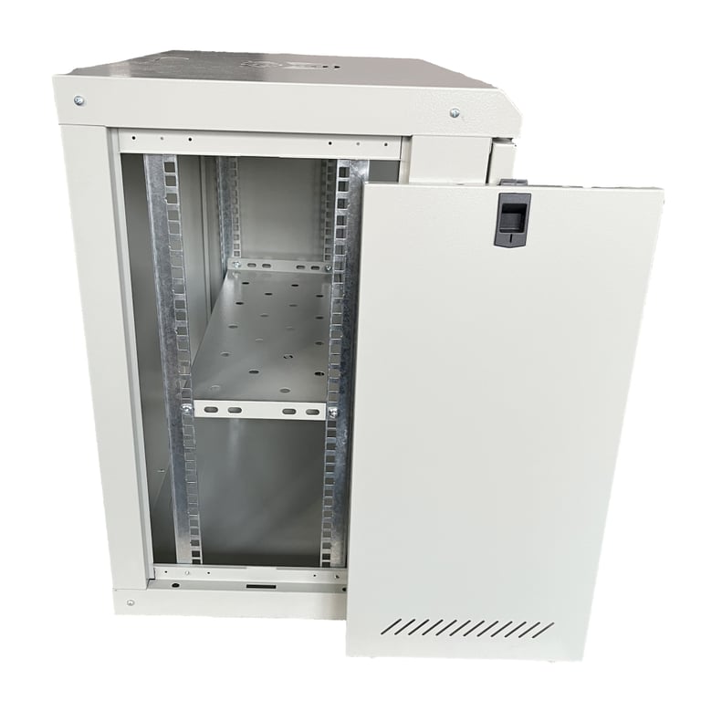 Шафа настінна GEAR 12U 19" 530x400x600 мм, + полка 19", grey (GWMSN-12U-530-400G) - фото 3